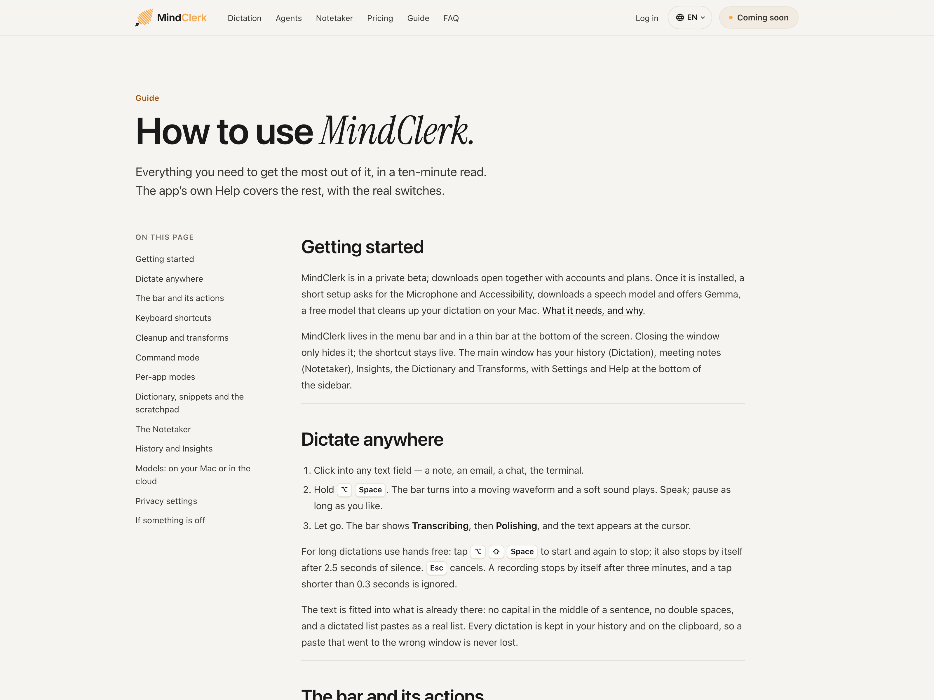 The guide — every feature in a ten-minute read